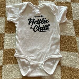 NWOT NETFLIX & CHILL baby onesie